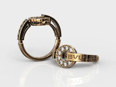 3d model ring Bulgari 3D print model