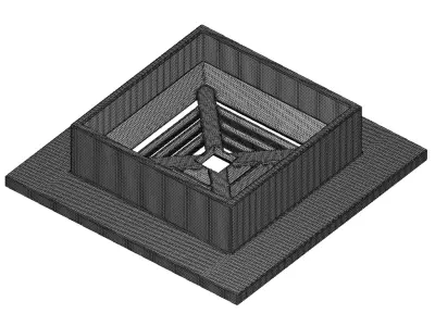 Plastic Square Air Conditioning Vent Toy 3D model