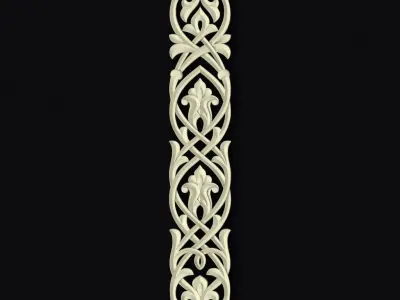 Central decor ornament for furniture 3D model 282