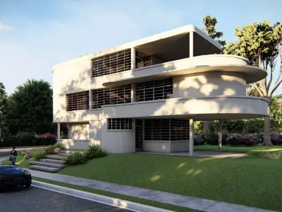 Casa Scene-villa-modern house 3D model get
