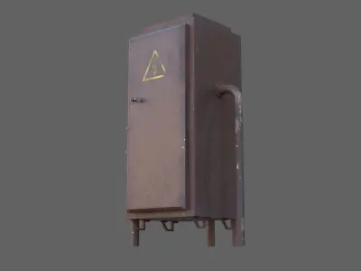 Electrical box Low-poly 3D model