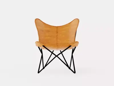 Saya Bats Mouse Armchair Leather Iron Low-poly 3D model