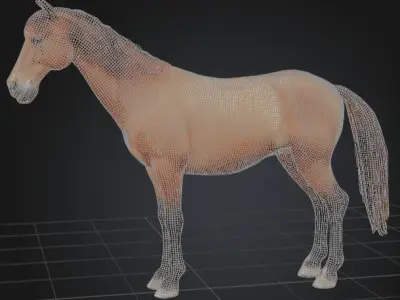 Simple horse cheap and high quality Low-poly 3D model