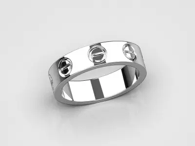 Wedding rings Love 8 size 3D print model