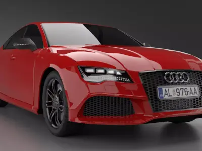 Car - Audi RS7 Sportsback   Low-poly 3D model