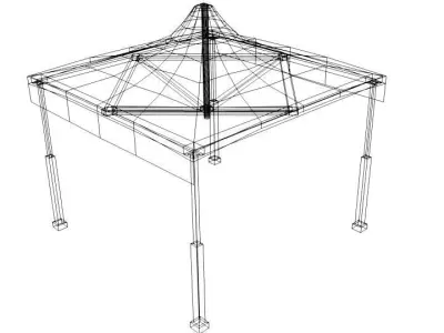 Tent - 4square 3D model