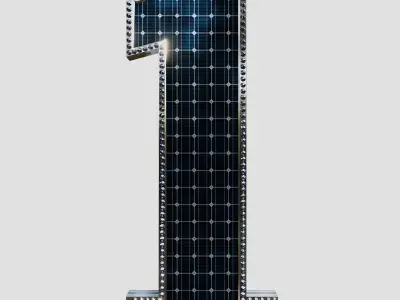 Solar Panel Number - 1 3D model