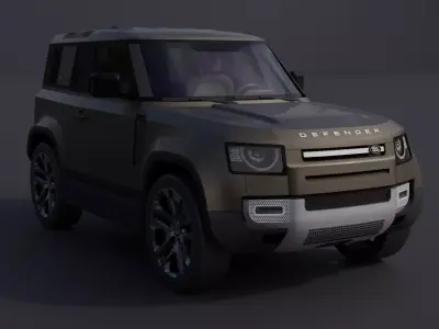Land Rover Defender 90 Low-poly 3D model
