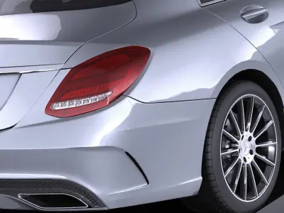 Mercedes Benz C Class W205 2017 sedan VRAY 3D model