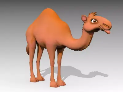 Camel Toon Low-poly 3D model