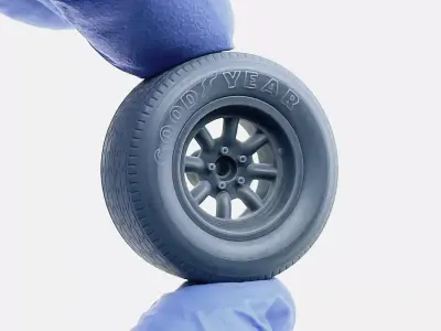 15x10 Minilite Wheel Goodyear Blue Streak 800 Tire 3D print model