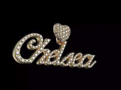 Name pendant Chelsea 3D print model