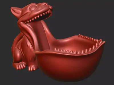 Big Mouthed Cat Key Bowl 3D print model