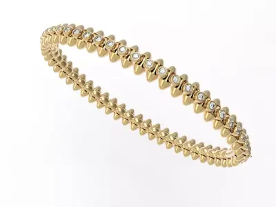 Clash  Bracelet Diamonds 166mm 16 size 3D print model