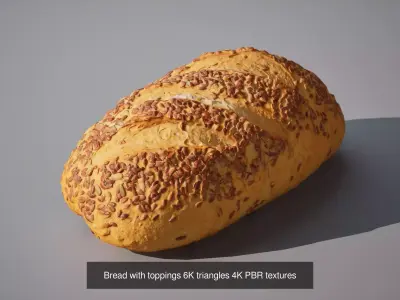 Wheat breads 3D Model Collection