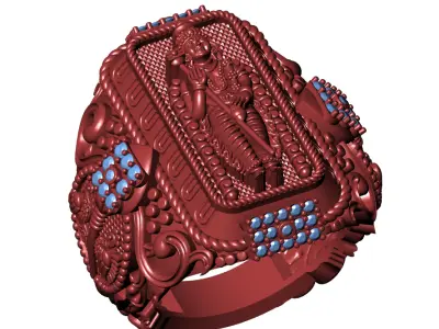 Murugan gents ring  3D print model
