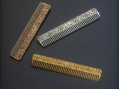  jewelry hair comb 3D print model