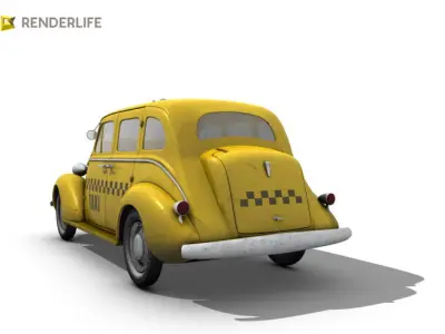 Taxi 1 old cab 3D model