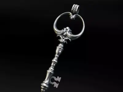 Key Gothic Decorative Jewelry - 3D Model to print 001 3D print model
