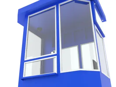 Parking Booth Low-poly 3D model