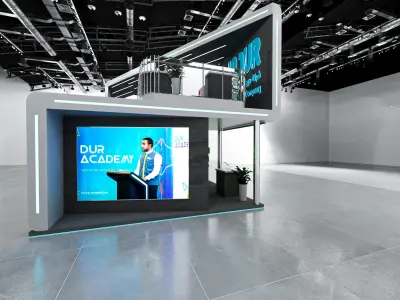 booth 15x6 two floor 3D model