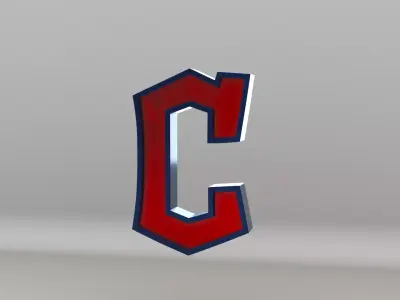 MLB Cleveland Guardians V2 Team Logo 3D model