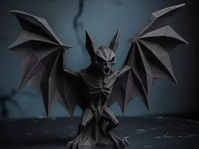 Terrifying Halloween Bat 3D print model