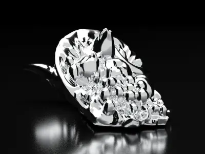 Horn of plenty thanksgiving cornucopia Low-poly 3D model