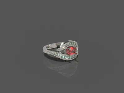 Chandelier Stone Jewellery Set 3D print model