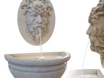 Green Man Stone Water Feature - Fountain 3D model