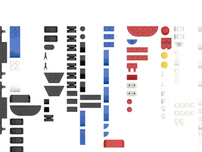 TwindBricks3D - 60464 F1 Williams Racing - Haas F1 Race Cars 3D print model