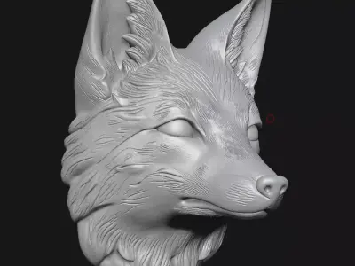 Fox sculpture 3D print model