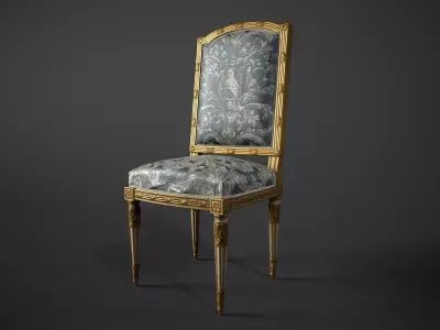 Antique Louis XVI Chair - High-Quality PBR Low-poly 3D model