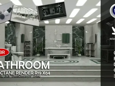 Luxury Bathroom Octane Render 3D model