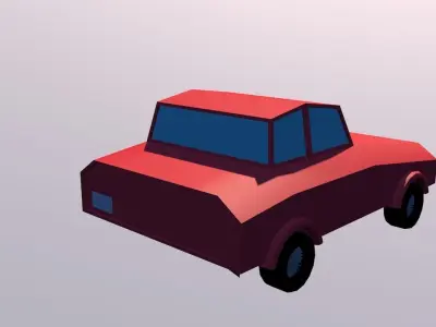 Low poly car Low-poly 3D model 17