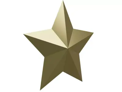 crismistmas star Low-poly 3D model