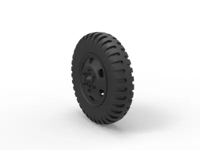 Wheel from old truck 3D print model