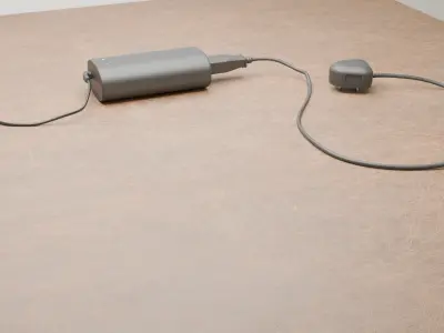 Laptop Charger Adapter 3D Model PBR Textured Non-Printable Low-poly 3D model