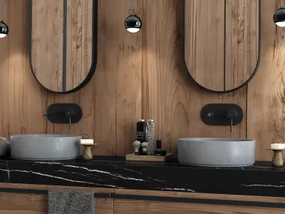 Furniture and decor for the bathroom 3D model