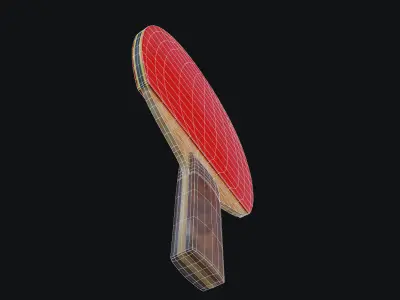 Pingpong paddle Low-poly 3D model