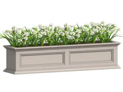 Window and Balcony Flower Box Pot 3D model get
