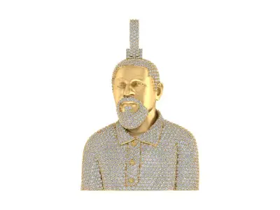 Custom 3D Face Bust Portrait Pendant Free 3D print model