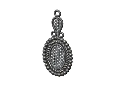 Silver Antique and traditional pendant or earring Free 3D print model