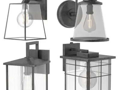 Industrial Lighting Set  3D Model Collection