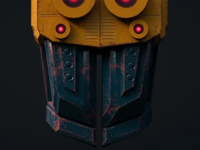 Robot head Free 3D model