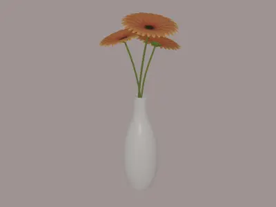 Vase with Flower 3D model