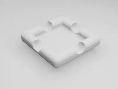 Cigar Ashtray Low-poly 3D model