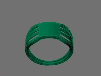 Women Ring Plain Ring Ready STL 3DM Models Womens Rings 3D print model 61