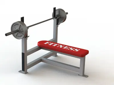 Bench Press 3D Model 3D model