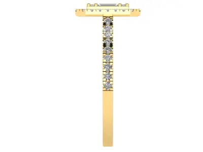 baguette ring 3D print model